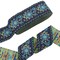 10 Yards Boho Jacquard Fabric Trim with Embroidered Flowers - Blue, 2 Inch Ethnic Style Floral Ribbon for Sewing, Handmade Bag Strap Making & DIY Clothing Decoration